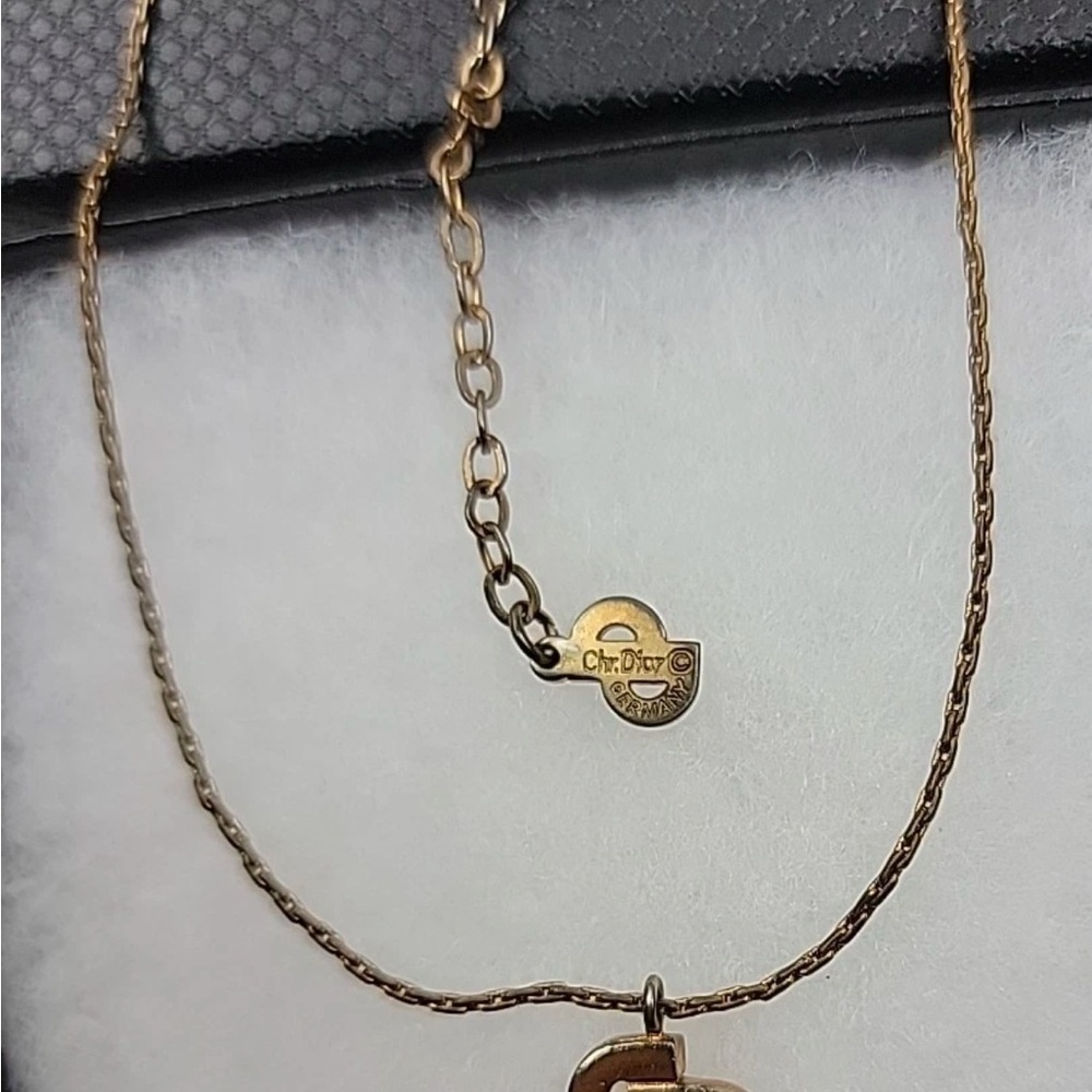 Gold Pendant Christian Dior Necklace - Picture 2 of 9